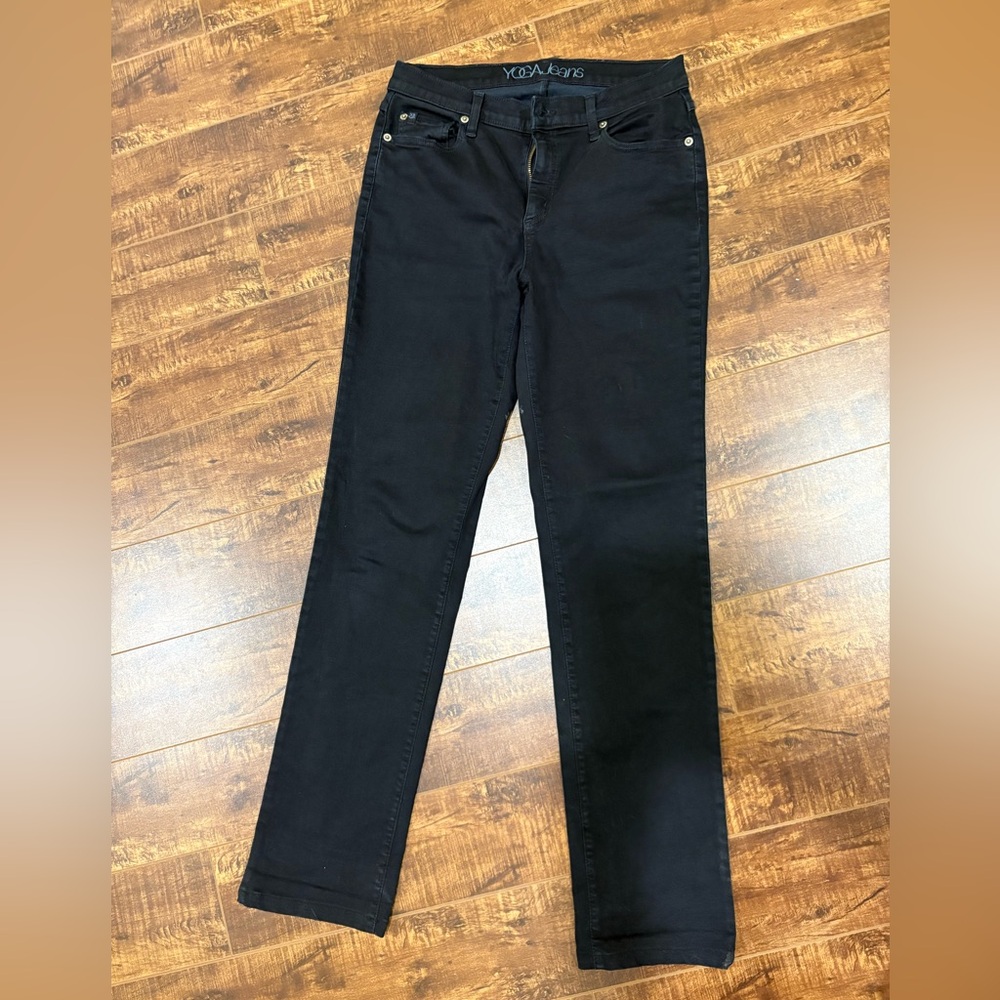 🍁 Yoga Jeans Black Slim Straight Leg Jeans